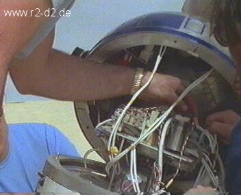 Technicians working on R2�s head